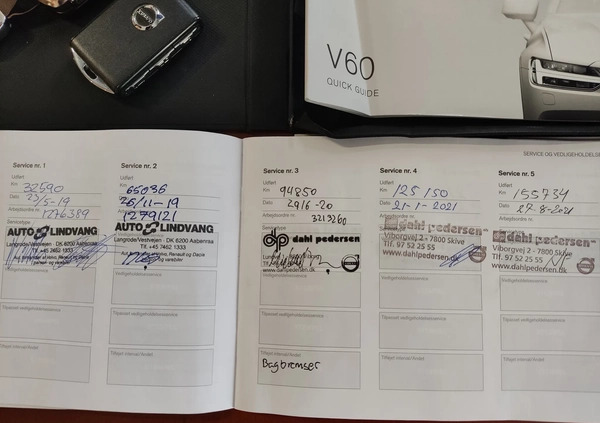 Volvo V60 cena 69699 przebieg: 280960, rok produkcji 2018 z Dobrzyca małe 781